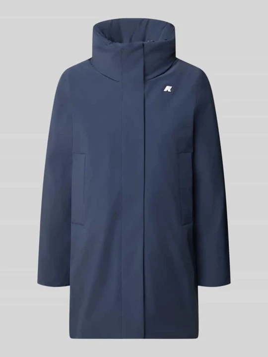 Zdjęcie produktu Płaszcz o kroju regular fit z aplikacją z logo model 'MARLA' K-way Granatowy