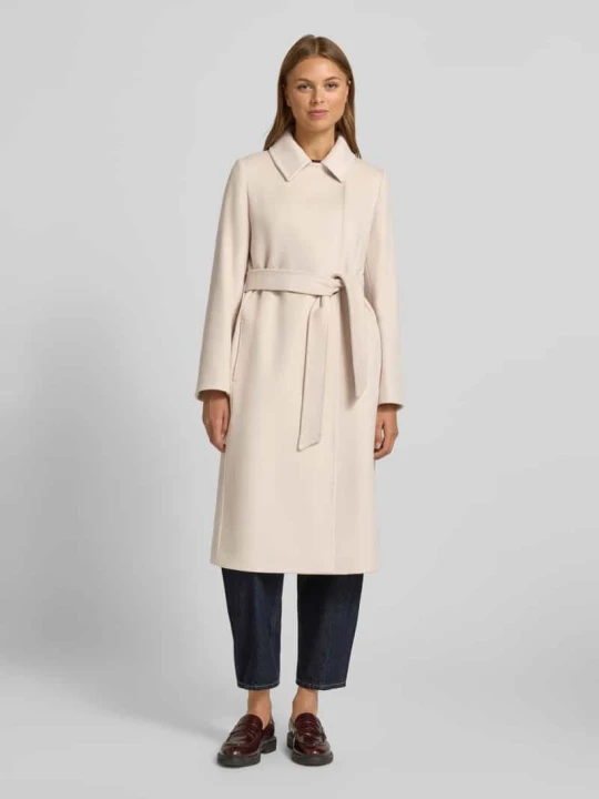 Zdjęcie produktu Płaszcz o kroju regular fit z czystej żywej wełny model ‘BCOLLAG’ Max Mara Beżowy