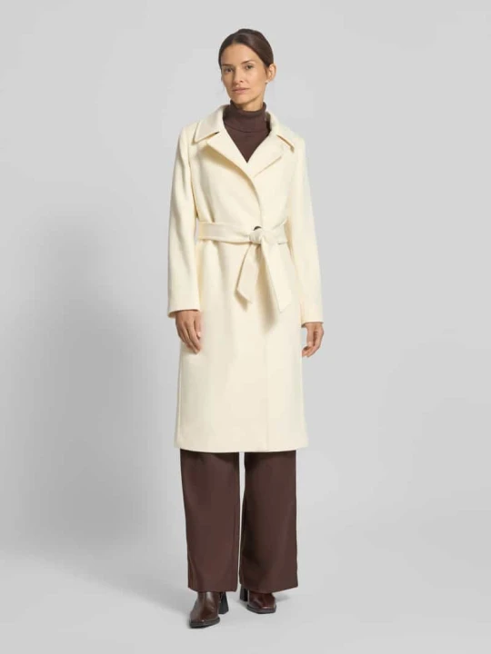 Zdjęcie produktu Płaszcz o kroju regular fit z czystej żywej wełny model ‘BCOLLAG’ Max Mara Biały