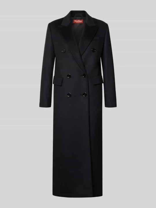Zdjęcie produktu płaszcz o kroju regular fit z czystej żywej wełny model 'MSTEFFIGE' Max Mara czarny