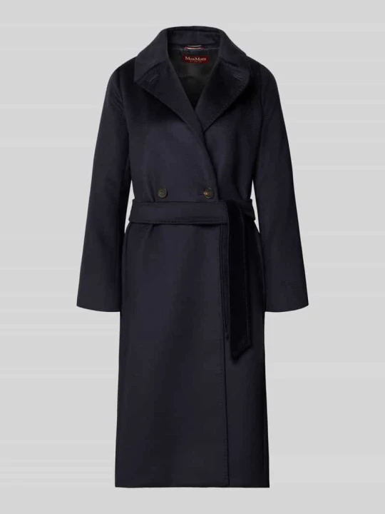 Zdjęcie produktu płaszcz o kroju regular fit z czystej żywej wełny model 'RESINA' Weekend Max Mara Piaskowy