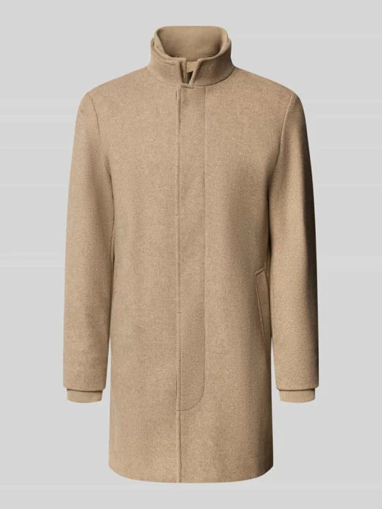 Zdjęcie produktu płaszcz o kroju regular fit z dodatkiem wełny model 'MELTON' Jack&Jones Beżowy