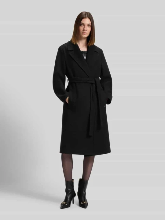 Zdjęcie produktu Płaszcz o kroju regular fit z dodatkiem wełny model ‘MELZY’ Hugo Czarny