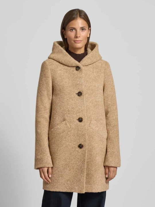 Zdjęcie produktu Płaszcz o kroju regular fit z domieszką wełny dziewiczej Fuchs Schmitt Camel melanż