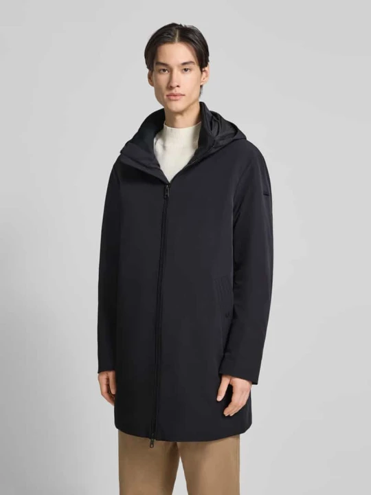 Zdjęcie produktu Płaszcz parka o kroju regular fit z zamkiem błyskawicznym dwustronnym model „SURVIVOR” CINQUE Granatowy