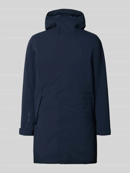 Zdjęcie produktu płaszcz o kroju regular fit z kapturem model 'Brussel' Helly Hansen Granatowy
