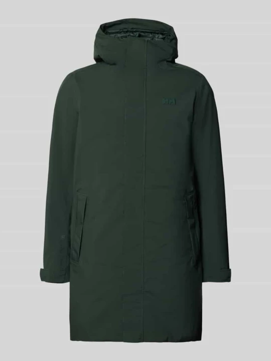Zdjęcie produktu płaszcz o kroju regular fit z kapturem model 'Brussel' Helly Hansen Oliwkowy