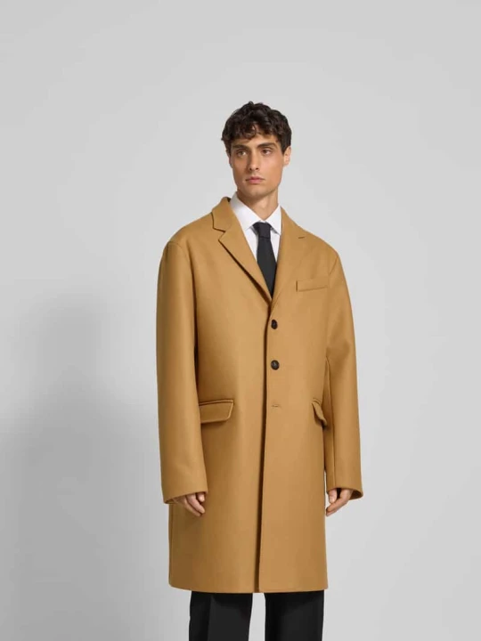Zdjęcie produktu Płaszcz o kroju regular fit z kieszenią na piersi Dsquared2 Beżowy