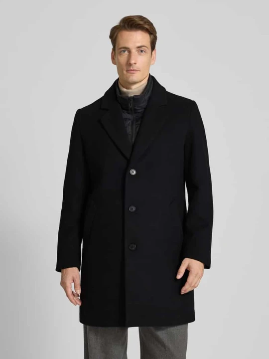 Zdjęcie produktu Płaszcz o kroju regular fit z kołnierzem z połami model ‘Rupert’ Antony Morato Czarny