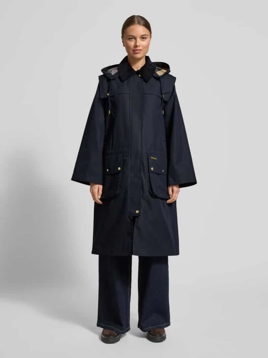 Zdjęcie produktu Płaszcz parka o kroju regular fit z Mieszanka bawełny Barbour Granatowy