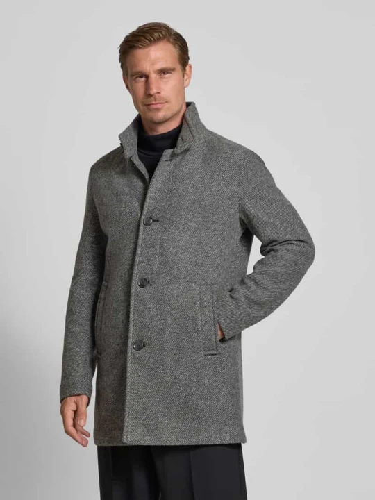 Zdjęcie produktu Płaszcz o kroju regular fit z mieszanki wełny model ‘11 FYNN’ Strellson Srebrny