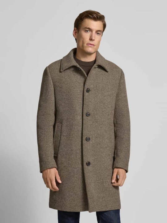 Zdjęcie produktu Płaszcz o kroju regular fit z mieszanki wełny model ‘ARCHIVE’ Selected Jasnobrązowy