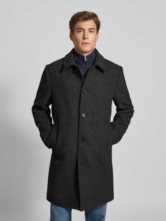 Zdjęcie produktu Płaszcz o kroju regular fit z mieszanki wełny model ‘ARCHIVE’ Selected Ciemnoszary