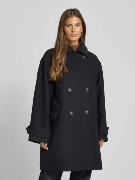 Zdjęcie produktu Płaszcz o kroju regular fit z mieszanki wełny model ‘CISABEL’ Boss Czarny