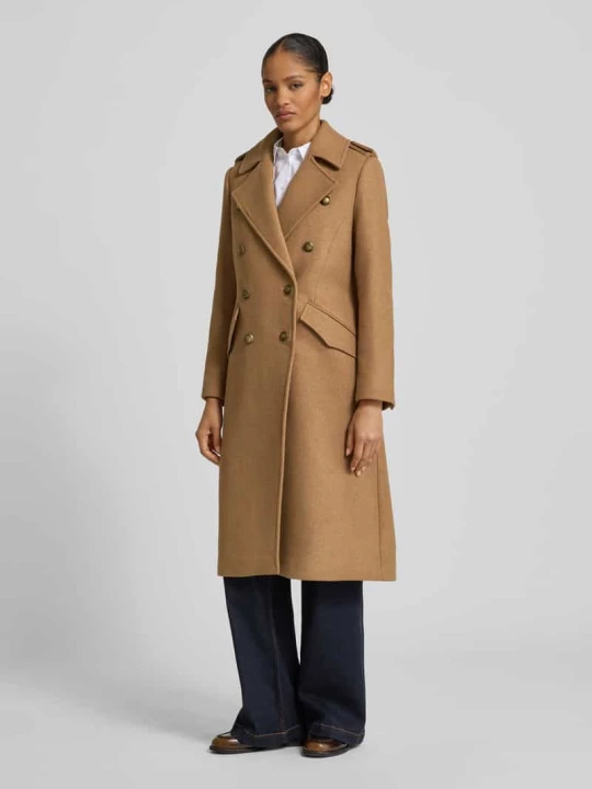 Zdjęcie produktu Płaszcz o kroju regular fit z mieszanki wełny model ‘COTTESMORE’ Barbour Camel