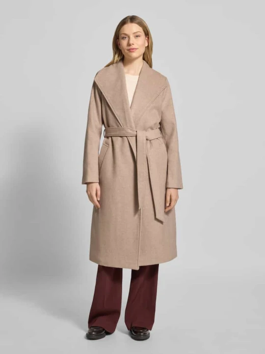Zdjęcie produktu Płaszcz o kroju regular fit z mieszanki wełny model ‘ROSA’ Selected Beżowy