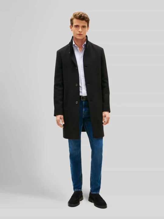 Zdjęcie produktu płaszcz o kroju regular fit z mieszanki wełny Tommy Hilfiger Czarny