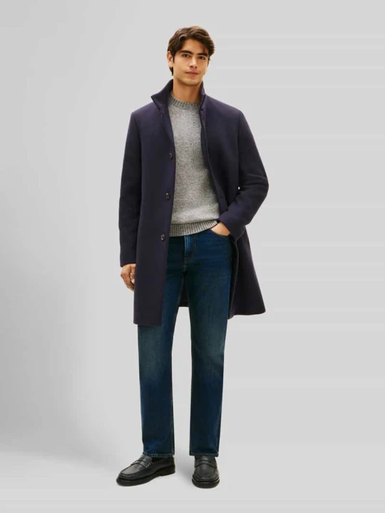 Zdjęcie produktu płaszcz o kroju regular fit z mieszanki wełny Tommy Hilfiger Granatowy