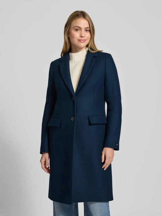 Zdjęcie produktu Płaszcz o kroju regular fit z mieszanki wełny z domieszką kaszmiru Tommy Hilfiger Granatowy
