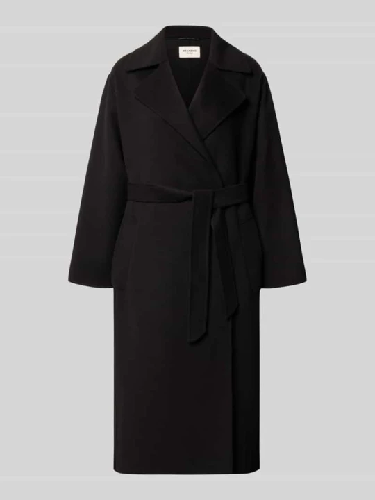 Zdjęcie produktu płaszcz o kroju regular fit z mieszanki żywej wełny model 'OPEROSO' Weekend Max Mara Czarny