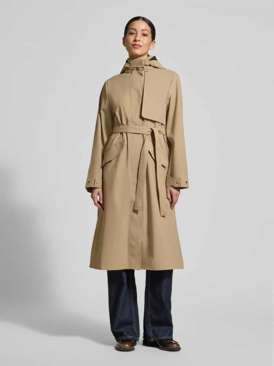Zdjęcie produktu Płaszcz krój regular fit ze stójką model 'Suva' Rains Beżowy