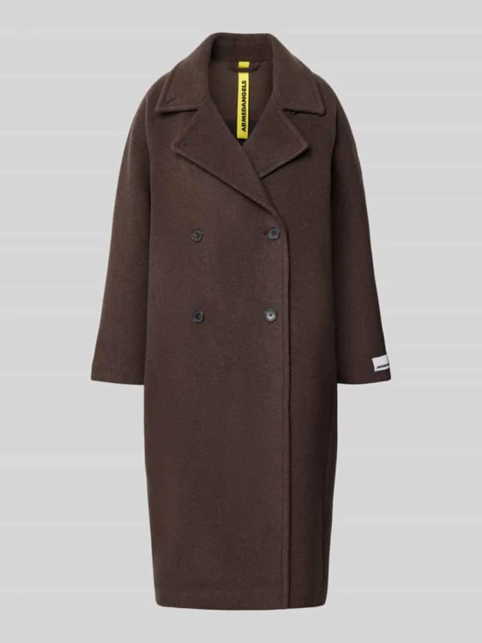 Zdjęcie produktu Płaszcz o kroju relaxed fit z czystej wełny ARMEDANGELS Ciemnobrązowy