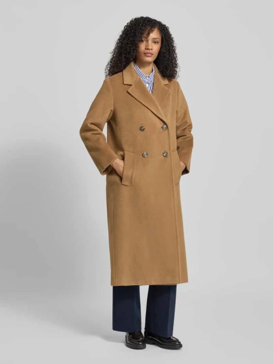 Zdjęcie produktu Płaszcz o kroju relaxed fit z mieszanki wełny i wełny z alpaki model ‘ZUFOLO’ Weekend Max Mara Camel