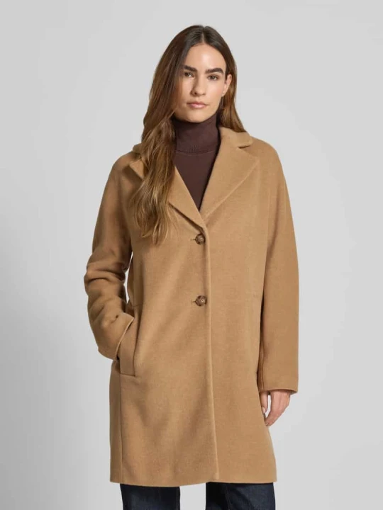 Zdjęcie produktu Płaszcz o kroju relaxed fit z mieszanki żywej wełny z dodatkiem wełny z alpaki Marc Cain Camel