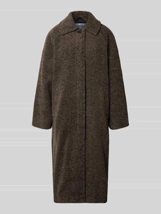Zdjęcie produktu Płaszcz o kroju relaxed fit z wykładanym kołnierzem model 'MADDIE' Noisy May Czekoladowy
