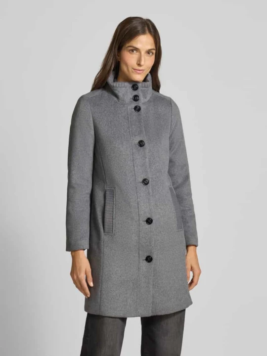 Zdjęcie produktu Płaszcz o kroju slim fit z dodatkiem wełny s.Oliver Jasnoszary melanż