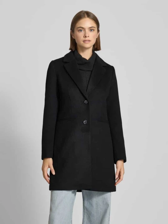 Zdjęcie produktu Płaszcz o kroju slim fit z dodatkiem wełny Tom Tailor Czarny
