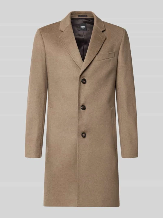 Zdjęcie produktu płaszcz o kroju slim fit z mieszanki wełny i kaszmiru model 'H-Hyde-264' Boss Beżowy
