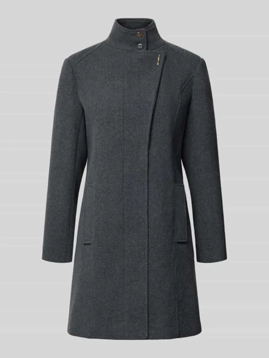 Zdjęcie produktu Płaszcz o kroju slim fit ze stójką i wpuszczanymi kieszeniami Liu Jo Średnioszary