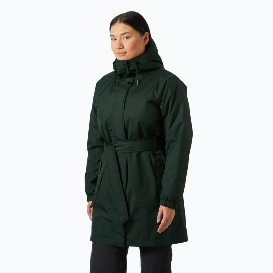 Zdjęcie produktu Płaszcz ocieplany damski Helly Hansen Classic Insulated Trench dark jungle Zielony