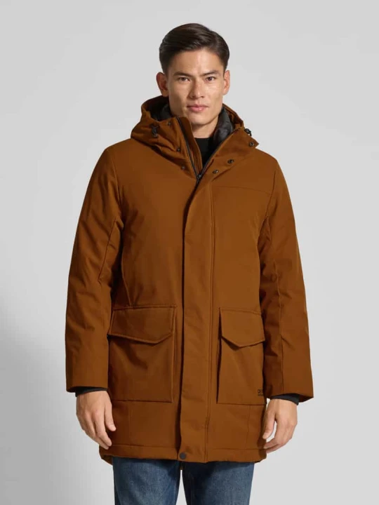 Zdjęcie produktu Płaszcz parka o kroju regular fit z wodoodpornego materiału Tom Tailor Camel