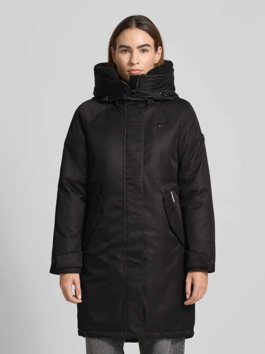 Zdjęcie produktu Płaszcz parka z krytym zamkiem błyskawicznym model ‘SEMIE2’ khujo Czarny