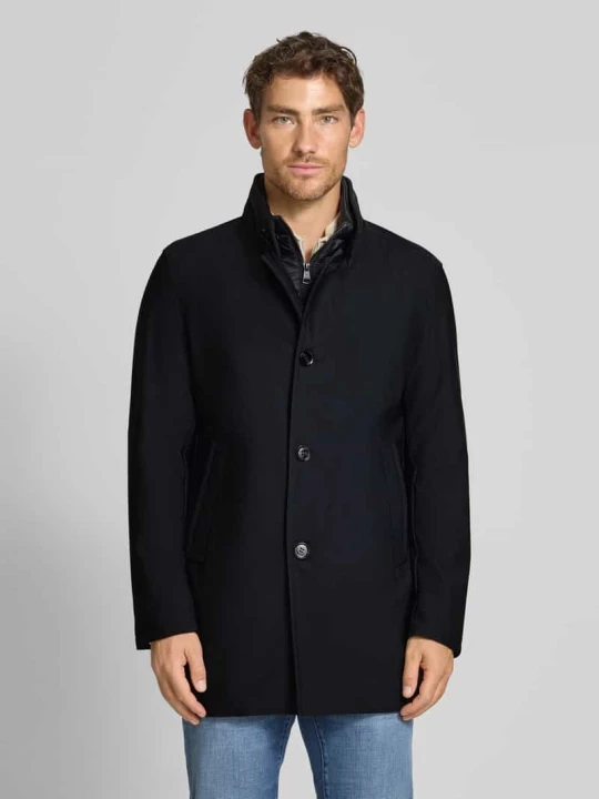 Zdjęcie produktu Płaszcz parka z pikowaną wstawką o kroju regular fit model ‘FINLAY FLEX’ Strellson Czarny