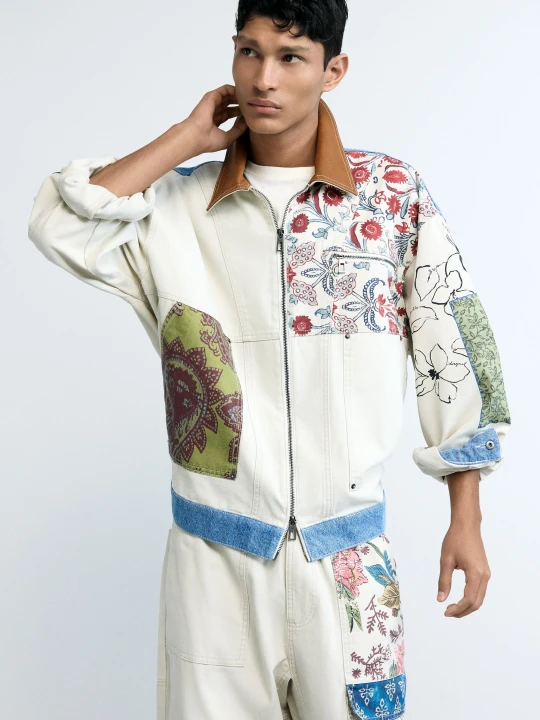 Zdjęcie produktu Płaszcz patchwork Desigual biały