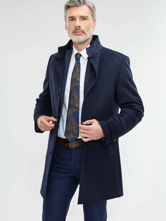 Zdjęcie produktu Płaszcz PIERPAOLO 00237A75GSA Giacomo Conti granatowy