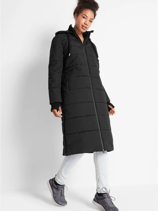 Zdjęcie produktu Płaszcz pikowany funkcjonalny, outdoorowy, z hydrofobowego materiału BonPrix czarny