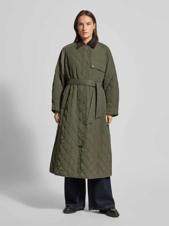 Zdjęcie produktu Płaszcz pikowany o kroju comfort fit z dodatkiem wielbłądziej sierści model ‘COCCOLE’ Weekend Max Mara Khaki