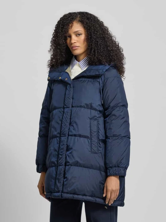 Zdjęcie produktu Płaszcz pikowany o kroju regular fit z kapturem model ‘ANFORA’ Weekend Max Mara Granatowy