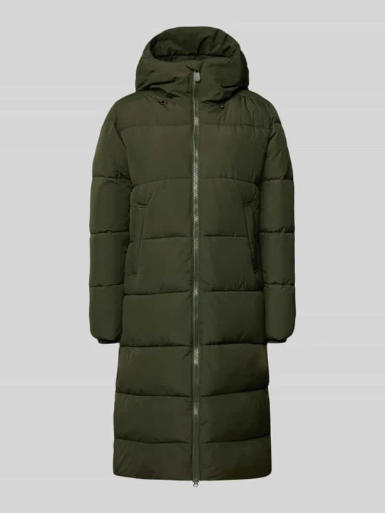 Zdjęcie produktu płaszcz pikowany o kroju regular fit z kapturem model 'ZANDAYA' Save The Duck Oliwkowy