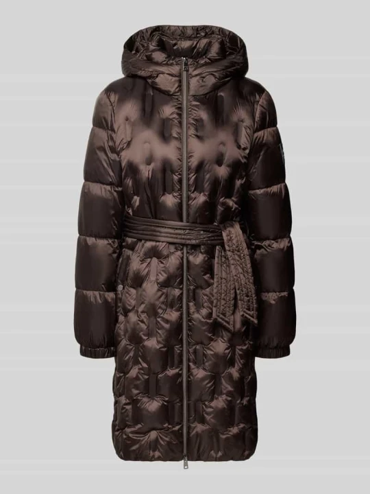 Zdjęcie produktu płaszcz pikowany o kroju regular fit z paskiem w talii 'OUTDOOR' Marc Cain Średniobrązowy