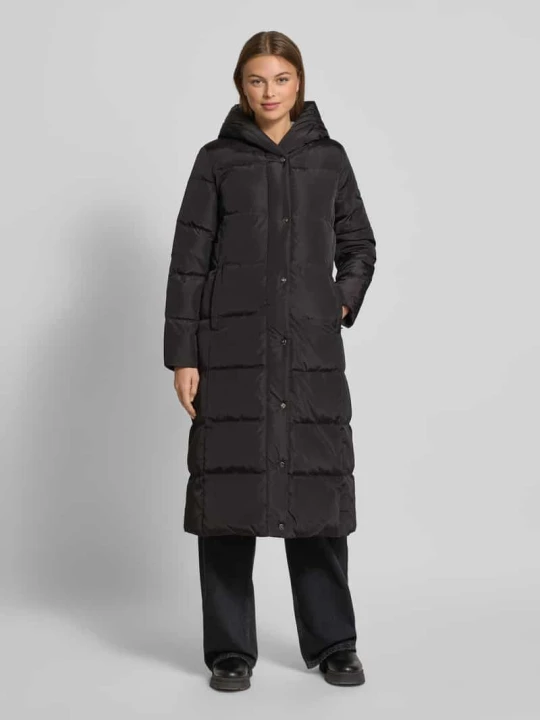 Zdjęcie produktu Płaszcz pikowany o kroju slim fit z kapturem Lauren Ralph Lauren Czarny