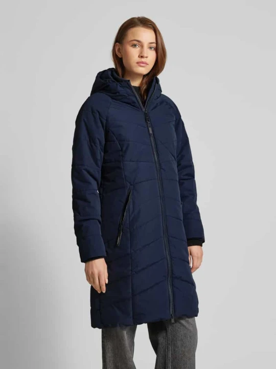 Zdjęcie produktu Płaszcz pikowany z dwustronnym zamkiem błyskawicznym model ‘Dizzie’ Ragwear Granatowy