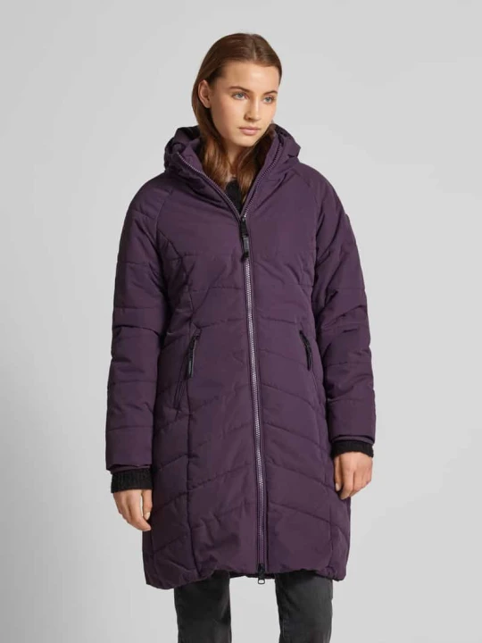 Zdjęcie produktu Płaszcz pikowany z dwustronnym zamkiem błyskawicznym model ‘Dizzie’ Ragwear Śliwkowy