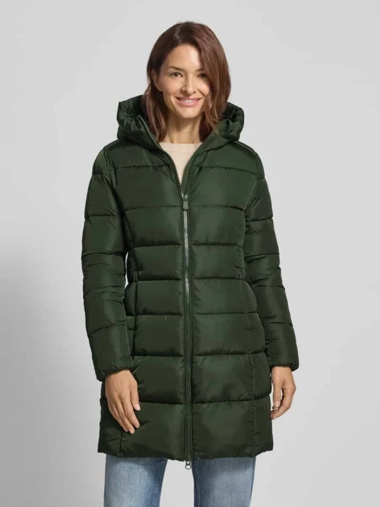 Zdjęcie produktu Płaszcz pikowany z dwustronnym zamkiem błyskawicznym model ‘Taylor’ Save The Duck Oliwkowy