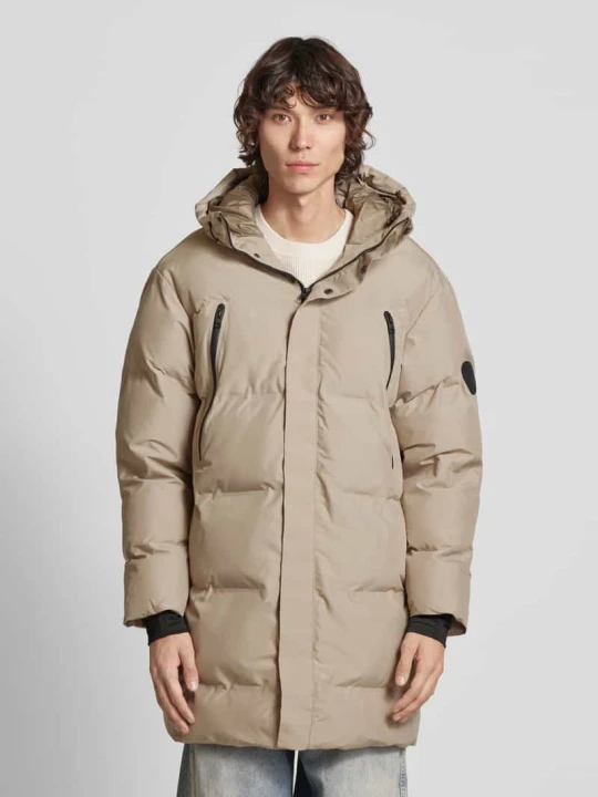 Zdjęcie produktu Płaszcz pikowany z kapturem model ‘ALPHA’ Jack&Jones Beżowy