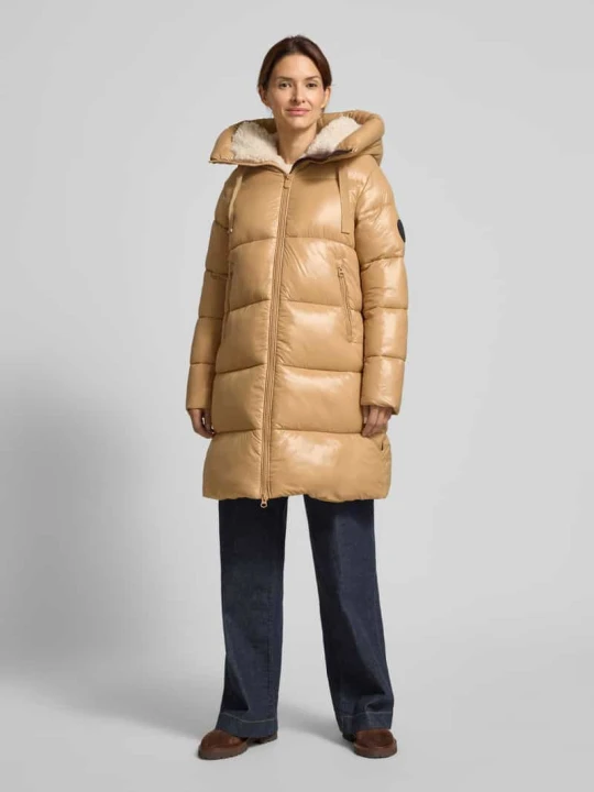 Zdjęcie produktu Płaszcz pikowany z kapturem model ‘BELLA’ Save The Duck Camel